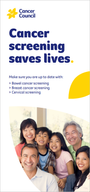 Cancer screening saves lives brochures