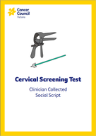 Cervical screening test clinician collected social script