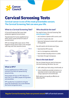 Cervical screening tests fact sheet