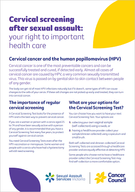Sexual assault cervical screening your rights